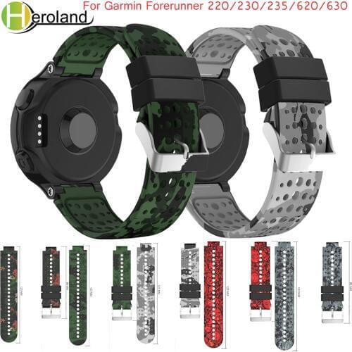 Wristband Replacement Accessories For Garmin Forerunner 220/230/235/620/630 smart strap Sport Watch band Soft Silicone Bracelet