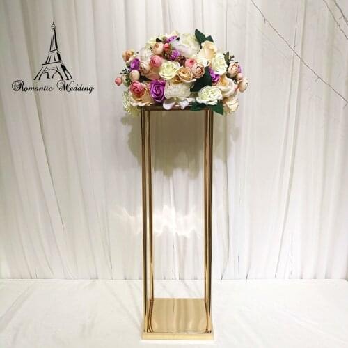 Wedding Metal Gold Color Flower Vase Column Stand for Wedding Centerpiece Decoration