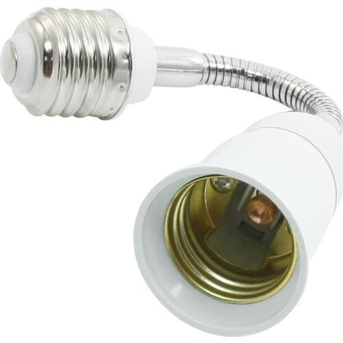 Light Lamp Bulb Flexible Extension Converter E26 Socket 18cm Long