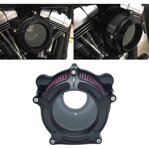 Motorcycle Cut Air Cleaner Intake Filter For Harley Sportster XL 1200 883 Dyna Softail Touring Road King Fat Bob Street Glide
