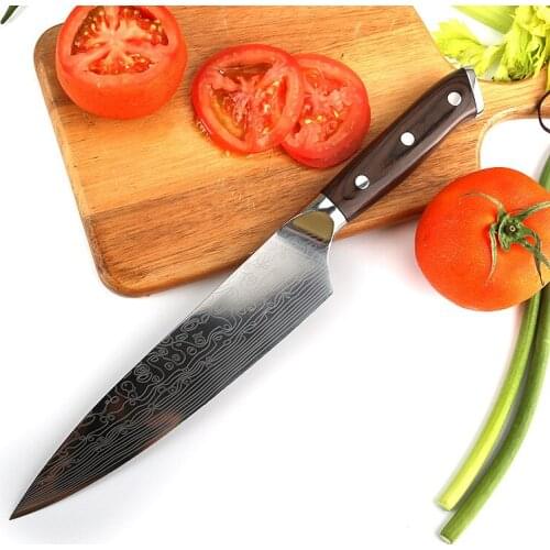 8 Inch Japanese Kitchen Knives Stainless Steel Santoku Cleaver Meat Vegetable Slicing Utility Knives Household Kitchen Knife