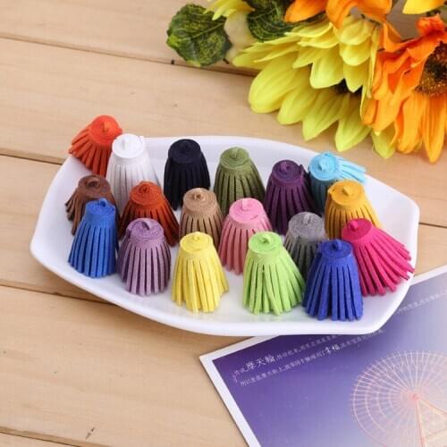10pcs/lot High Quality 30mm Tassel For Keychain Cellphone Straps Jewelry Fiber Fringe Suede Tassel DIY Pendant Jewelry Findings