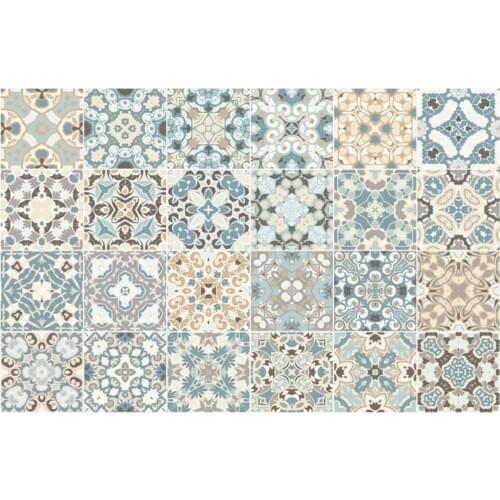 24pcs Modern Simplicity Waterproof Tiles Mosaic Wall Sticker Kitchen Bathroom Adhesive Decor for Tile Wall Floor Cabinet Drawer