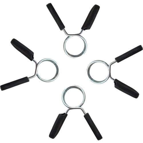 3 Weightlifting Barbell Clip Barbell Bar Buckle With Plastic Handle Spring Steel Fixed Weight Fitness Equipment Accessories