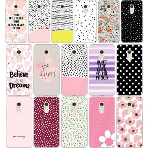 348FG Polka Dots Soft Silicone Tpu Cover phone Case for xiaomi redmi 7 7a note 4A 4X 6 Pro 6A 7