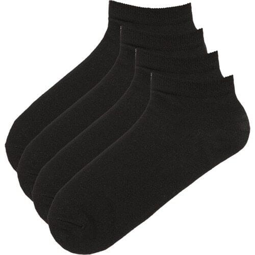 4 Pairs multi solid knitting women short socks invisible ankle socks pack ladies spring summer breathable thin boat socks set