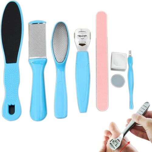 8Pcs/Set Professional Pedicure Kit Tools Exfoliating Prevent Dead Skin Manicure Foot Skin Care Tool Set MPwell