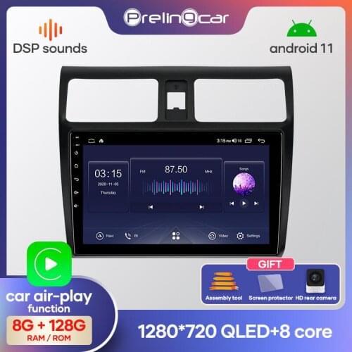 Prelingcar Android 10 Car Radio Multimedia Video Player GPS Navigation For SUZUKI Swift 2003 2004 2005 2006 2007 2008 2009 2010