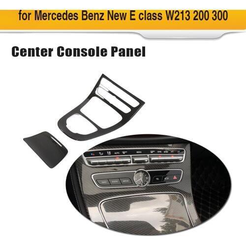 Car Center Console Gear Panel Frame Cover Trim For Mercedes Benz E Class W213 E200 E250 E300 E350 E400 Carbon Fiber Car Sticker