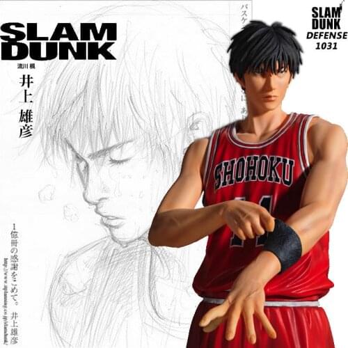 Anime Slam Dunk Shohoku Rukawa Kaede No. 11 PVC Action Figures Basketball Hanamichi Sakuragi Collectibles Dolls Gift 23cm