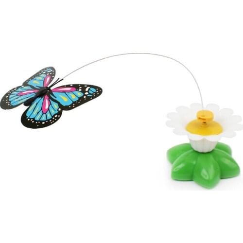 Electric table wrap flower butterfly wrap flower hummingbird tease dog tease cat stick pet toy