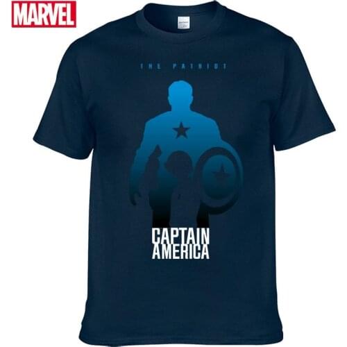 Marvel The Avengers Captain America Short sleeve tee Mens shirts Summer T-shirt cotton graphic t shirts 2021 Tops #42