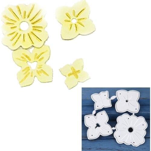 Four Flower Metal Cutting Dies Mold Scrapbook Craft Mold Template Embossing Paper Mold Making New