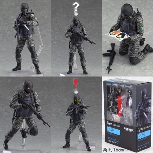 METAL GEAR SOLID 2: SONS OF LIBERTY figures Figma 298 SWAT PVC Action Figure Collection Model Kids Toys Doll 15cm