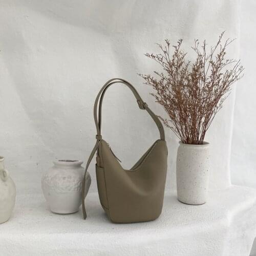 The new cowhide underarm bag large-capacity portable dumpling bags genuine leather shoulder bag 01-GN-stdljz