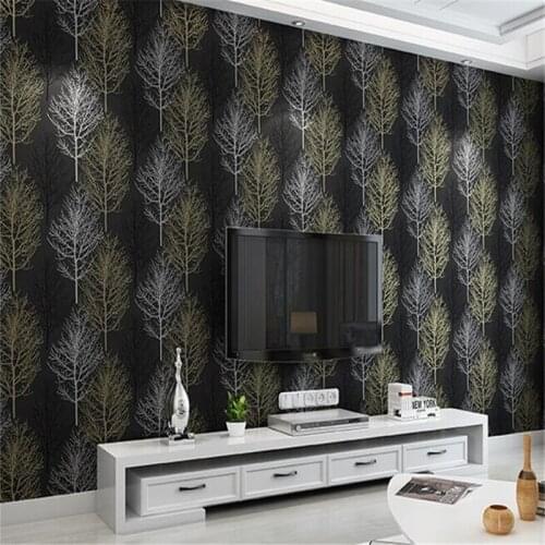 Beibehang New 3D stereo TV background wall paper living room sofa natural scenery fashion forest tree wallpaper