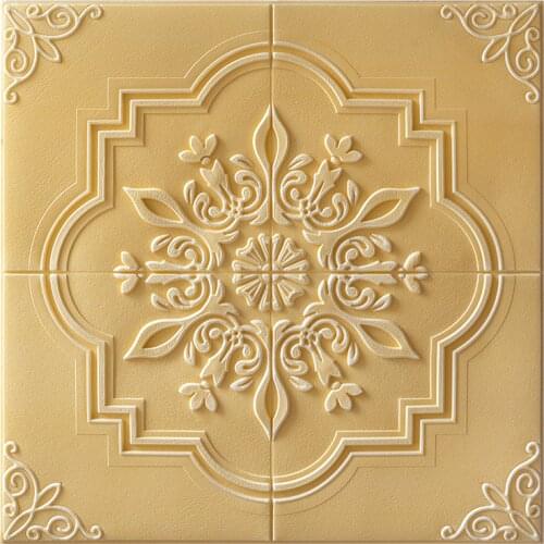 New 3D Wall Stickers Self-adhesive Roof Ceiling Wallpaper Decor Stickers for Living Room Bedroom TV Background Foam Wallpaper