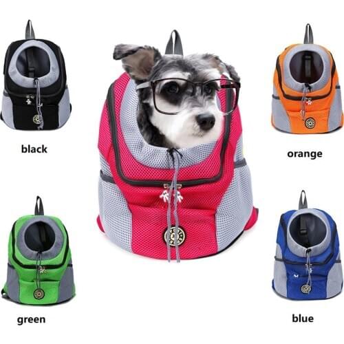 Brand New Out Double Shoulder Portable Travel Backpack Outdoor Pet Dog Carrier Bag Pet Dog Front Bag Mesh Backpack Head