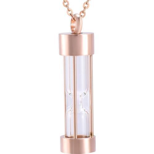 Hourglass Urn Necklace Cremation Jewelry Ash Pendants Silver/ Gold/ Rose gold for Women Men Keepsake Memorial Gift Fill