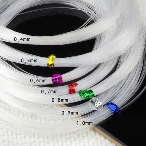 UPGFNK 0.4~1mm Transparent Non-Stretch Fish Line Wire Nylon String Rope Cord Beading Thread For Making Necklace Bracelet DIY