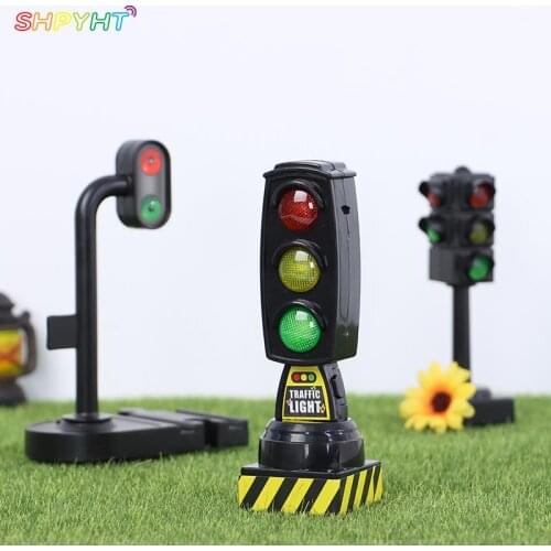 Scene Rail Transit Traffic Lights Signal Light Accessories Wooden Track Magnetic Train Accessories Compatible withTrains