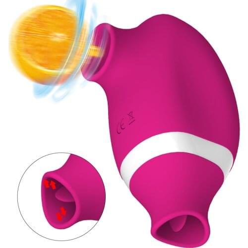 Sucking Vibrator Tongue Blowjob Licking Clitoris Vibrators Double Stimulator Nipples Clit Sucker Sex Toys for Women Adults Shop