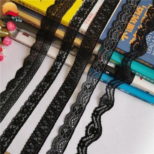 2.7-3.5cm S1442 stretch lace embroidery black lace accessories for sewing womens underwear pants vest fabric clothing accesso