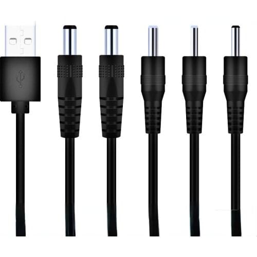 USB To DC Port Charging Cable Power Supply Cord Line DC/5.5x2.1 DC/5.5x2.5 DC/3.5x1.35 DC/4.0x1.7 DC/2.5x0.7 Connector