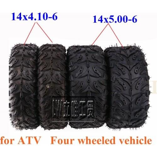 High Quality14x4.10-6/14x5.00-6Road Tire Vacuum Tire6inch Front and Rear Tires Are Suitable for ATV Go Kart and Electric Vehicle