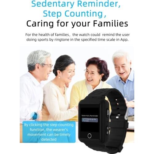 Wifi Lbs Smart Watch Elederly GPS Watch App Real Time Tracking Step Counting Personal GPS Tracker Finder Locator Alarm Device