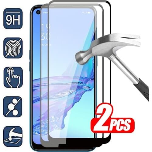 2pcs Full Cover Protective Glass For Oppo A53 A73 A93 On A 73 53 93 Screen Protector Tempered Glass Original safety Phone Film