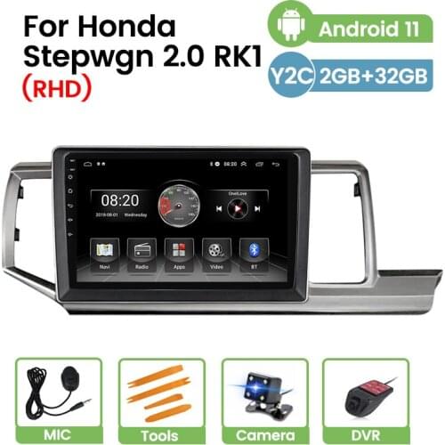 2.5D HD 1024X600 Android 11 Car Auto Radio Multimedia Player For Honda Stepwgn 2.0 RK1 RHD Video DVD WIFI FM/AM Navigation GPS
