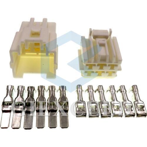 2 Sets 6 Pin 6098-2211 6098-1716 Automotive Connector Female Male Electrical Sockets