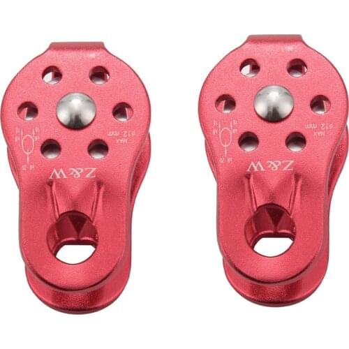 2 pcs Rock Pulley Rope Tree Climbing Climber arborist Fixed pulley Red