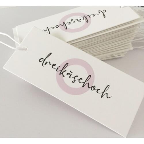 Garment Accessories Cheap Double Sides Printed Paper Hang Tag For Clothing