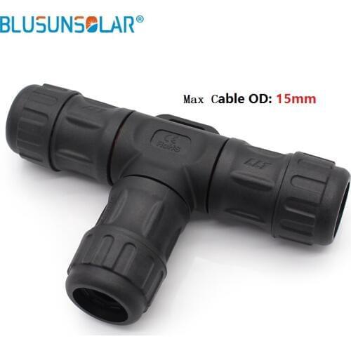 5pec lot 2,3 ,4pins wire diameter 15mm 500V 25A/35A IP68 L25 T-shaped waterproof connector