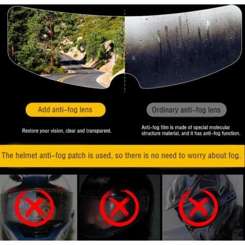 80% Hot Sale Universal Motorcycle Motorbike Helmet Visor Lens Anti-Fog Clear Film Sticker