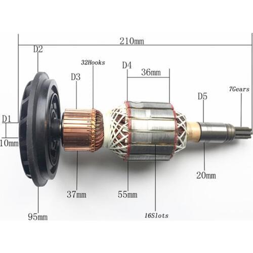 AC220-240V Motor Engine Rotor replace for BOSCH GSH10C GBH10DC Anchor