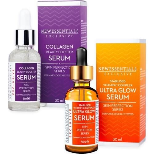 Aging anti rejuvenating cream skin tightening C Vitamin Collagen Serum 2li Set