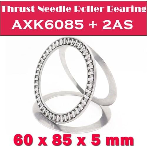 AXK6085 + 2AS Thrust Needle Roller Bearing With Two AS6085 Washers 60*85*5mm ( 5 Pcs) AXK1112 889112 NTB6085 Bearings