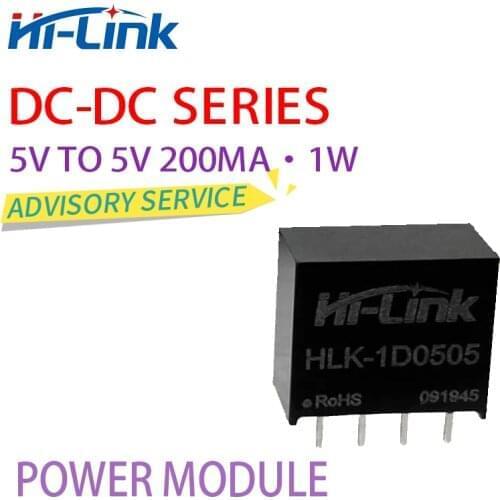Hi Link 10pcs/lot 1W 5V 200mA output DC DC converter module HLK-1D0505 Free Ship