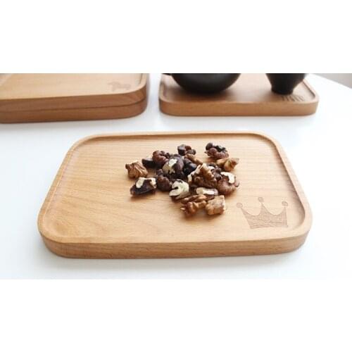 Beech Japanese Tray Square Tea Tray Candy Tray Dinner Tray Wood Bread Plates Dessert Plates