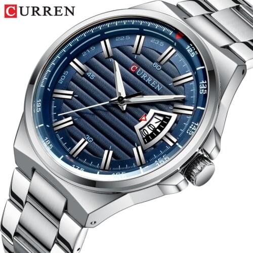 New Men’s Watches CURREN Luxury Brand Sports Quartz Watch Men Stainless Steel Business Wristwatch Auto Date Analog Clock Male