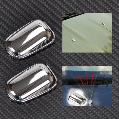 CITALL Chrome Windscreen Washer Cover Spray Nozzle Decoration Sticker Protector for Ford Kuga Escape 2013 2014