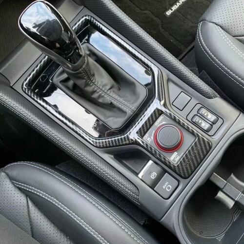 For Subaru Forester SK 2019 2020 Interior Accessories Car Gear Shift Box Panel Cover Sticker Trim Strips Garnish Decoration