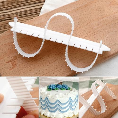 Cake Curved Flower Arranging Aid Fondant Cake Edge Cake Curved marker Cream Decorating DIY Bakeware Tableware Kitchen Cake Tool