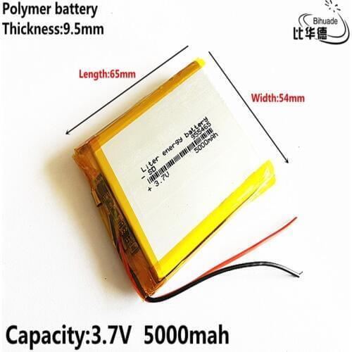Good Qulity Liter energy battery 3.7V,5000mAH 955465 Polymer lithium ion / Li-ion battery for tablet pc BANK,GPS,mp3,mp4