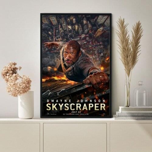 Skyscraper Movie Poster Canvas Print Wall Painting Home Decoration ( No Frame )