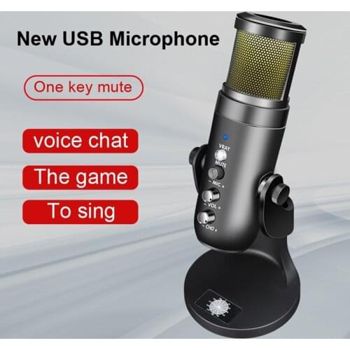 RGB USB Condenser Microphone For Pc Ps4 Ps5 And Mac Colorful Dynamic Lights Studio Recording Vocals Voice Over Youtube Microphon