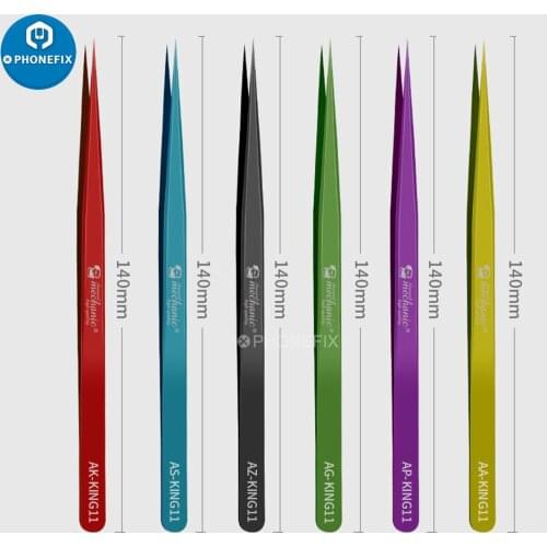 Mechanic Tweezers Motherboard Fingerprint Fly Line Electronic Industrial Precision Stainless Forceps for iPhone Repair Hand Tool